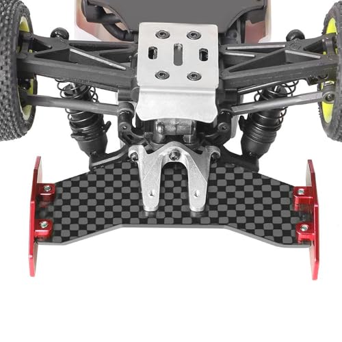 GLOBACT RC Tail Wing Carbon Fiber for Losi 1/24 Micro-B 2WD Buggy (Red) - color: Red