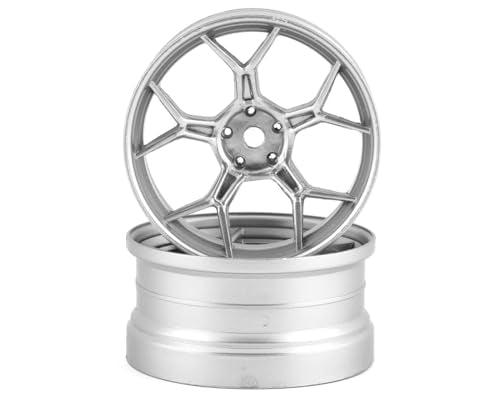 2PCS 1/10 RC Feathery Light Split Spoke Drift Wheels Rims, New Version 8mm Offset, 7gram, Compatible w/Yokomo YD MD RD, MST RMX, Reve D RDX, Redcat RDS, HPI, Tamiya TT (Chrome) - color: Chrome