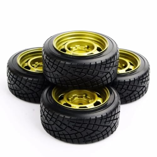 COMODO 1/10 RC Drift Tires and Wheel Rims with 6mm Offset 12mm Hex for On-Road Car Replacement Parts