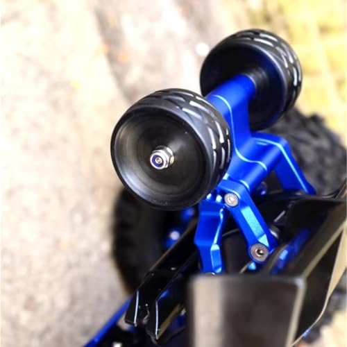 RC Car Accessories for Traxxas for E-Revo 2.0 86086-4 56087-1 for Monster for Truck 1/10 Metal Wheelie Bar RC Car Upgrade Parts Accessories(Blue) - size: Blue