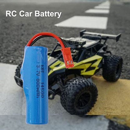 KBT 2Pack 3.7V 800mAh 10C High Drain Li-ion Rechargeable Battery with JST 2Pin Connector & USB Charging Cable for RC Car Toy RC Construction Trucks