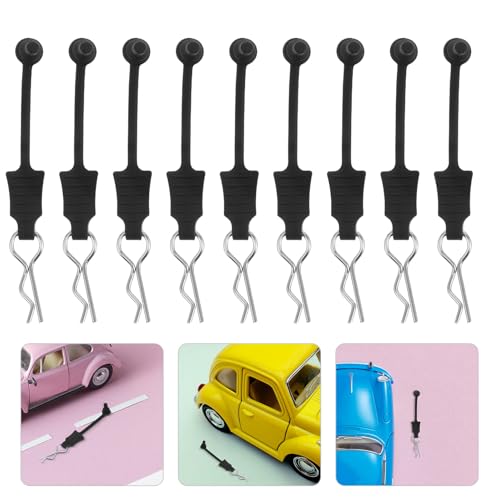 FAVOMOTO 20pcs Rc Car Body Clips Metal Fasteners R-Type Pull Tab Clips Universal Fit for Remote Control Cars and Trucks Shell Removal Accessories
