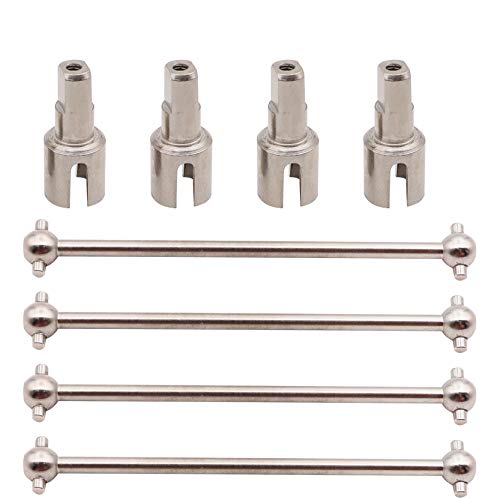 Metal 4PCS Rear Dogbone shafts & 4PCS Differential Cups RC Cars Upgrade Parts for WLtoys 144001 1/14 RC Car Truck Buggy Replacement Accessories