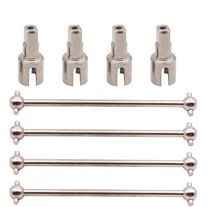 Metal 4PCS Rear Dogbone shafts & 4PCS Differential Cups RC Cars Upgrade Parts for WLtoys 144001 1/14 RC Car Truck Buggy Replacement Accessories