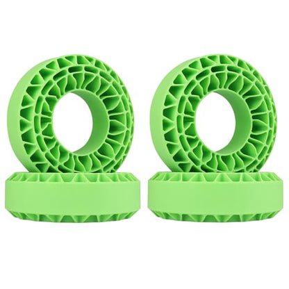 HobbyPark 1.9 Tires Silicone Inserts Foam fit 118-122mm for 1/10 Scale RC Crawler Trucks Wheel Tires, Super Soft, 4pcs (Green) - color: Green