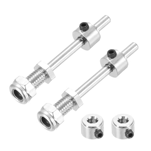 MECCANIXITY 3/16 Inch Diameter x 1.54 Inch Length 2 Set Landing Gear Axle Shaft Drive Axle with Nuts for RC Airplane - size: 3/16x1.54 Inch