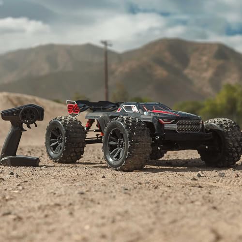 ARRMA 1:8 Kraton 6S EXB Ready to Run, Clipless Body, Basher Monster Truck RC Remote Controlled, Powerful and Stable with Brushless Motor, Battery and Charger Not Included, Black, ARA8708V6T1