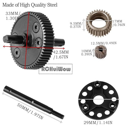 RC Transmission Gear &48P 86T w/19T 21T 23T Pinions &Slipper Clutch &Pressure Plate &Slipper Rebuild Kit Upgrades Part for 1/10 2WD Slash/Rustler/Stampede/Bandit 2WD(VXL) RC Car,Red - color: Red(1set)