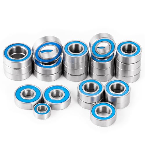 26Pcs Sealed Bearing Kit for Losi 1/10 LMT 4x4 Son-uva Grave Digger | Digger RTR Upgrade Parts Steel RC Complete Wheel Hubs Kits