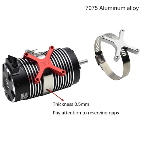 RC Motor Fan Base, Adjustable Diameter of 36-60mm, Suitable for 1/5 1/7 1/10 RC Motor Heat Dissipation Upgrade Components (Silvery) - color: Silvery