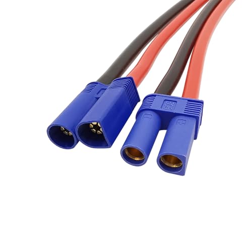 1Pair 10AWG Silicone Wire EC5 Male/Female Connector Pigtail Cable for RC Lipo Battery