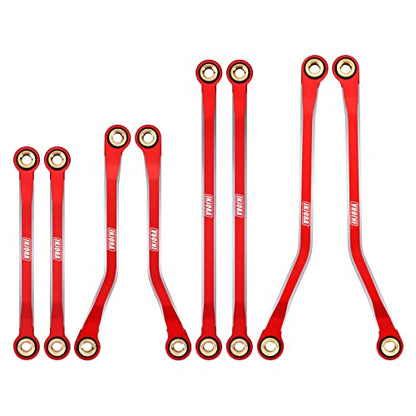 INJORA CNC Aluminum High Clearance Link for 1/18 TRX4M Defender Bronco（Red）