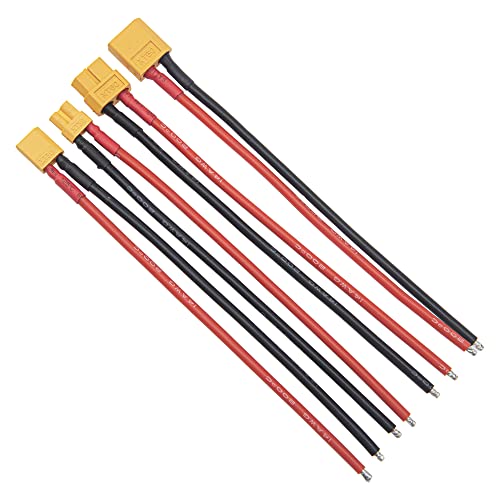 8Pcs ShareGoo 5.9" XT30 Plug & XT60 XT-60 Plug Male Female Connector Adapter with 14AWG Cable for RC Car FPV Lipo Battery ESC Charger