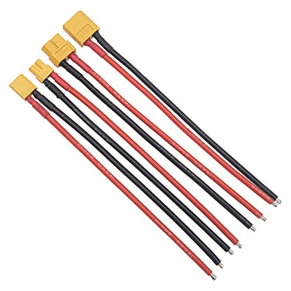8Pcs ShareGoo 5.9" XT30 Plug & XT60 XT-60 Plug Male Female Connector Adapter with 14AWG Cable for RC Car FPV Lipo Battery ESC Charger