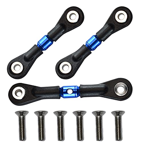 3X Adjustable Aluminum Steering Link Tie Rods for Tamiya TT-02 TT02T 1/10 RC Car