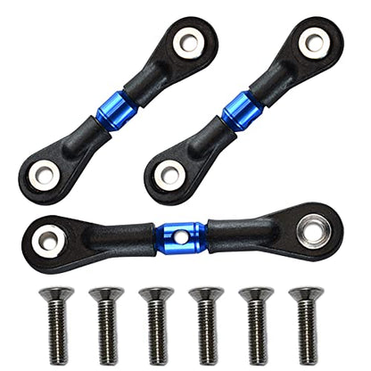 3X Adjustable Aluminum Steering Link Tie Rods for Tamiya TT-02 TT02T 1/10 RC Car