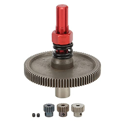 Slipper Gear Set, Spur Gear Slipper Clutch Set, 91T Gear Metal Gear Assembly Differential Upgrade Parts Metal Gear Assembly for ArrmaSenton 1/10 RC Cars (Red)
