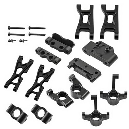 High-Precision CNC Steering Knuckles & Suspension Arms Upgrade Kit for Losi Micro B 1/24 RC Car 2WD Buggy RTR LOS00007(Purple) - color: Purple