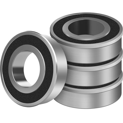 (4-Pack) 5/8" Bearings Carbon Steel - ID 5/8" x OD 1-3/8" Applicable Lawn Mower, Wheelbarrows, Carts and Hand Trucks Wheel Bearings Replacement - size: 5/8" Hole