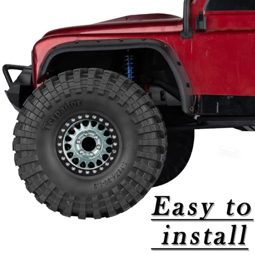 RC 1.9 Dually Beadlock RC Wheel Rim for 1/10 SCX10 90046 AXI03007 TRX4 TRX6 VS4-10 Gen7 Gen8 MST CFX D90 RC Crawler,Aluminum 1.9 Dually Beadlock Wheels Rims w/Adjustable Offset (4PCS)Titanium - color: Titanium/Dually Beadlock