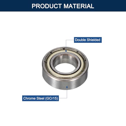 684ZZ Deep Groove Ball Bearings, ID 4mm x OD 9mm x Width 4mm Miniature Bearings, Double Metal Shielded Ball Bearing Chrome Steel Z2 Lever 20pcs - size: 684ZZ 4x9x4mm