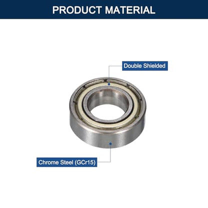 687ZZ Deep Groove Ball Bearings, ID 7mm x OD 14mm x Width 5mm Miniature Bearings, Double Metal Shielded Ball Bearing Chrome Steel Z2 Lever 20pcs - size: 687ZZ 7x14x5mm