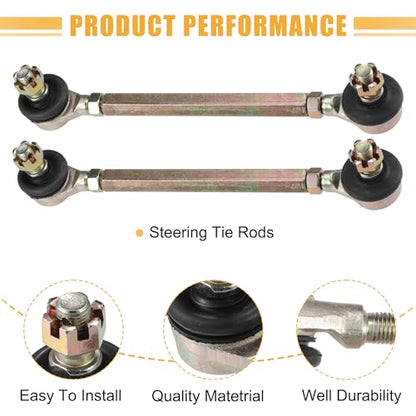 ACROPIX 13cm 5.11" Steering Tie Rod End Tie Rod Link Fit for 50cc 70cc 90cc 110cc 125cc 150cc ATV Quad Four Wheeler with Ball Joint Accessories - Pack of 2 - size: 130mm