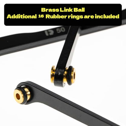 High Clearance 4 Links Set for SCX24 Gladiator & Dodge Power Wagon, Steel Links Set, Upgrade Parts for SCX24, Axial 1/24 RC Crawler Car Upgrade Accessories, 8Pcs, Black - size: For Gladiator