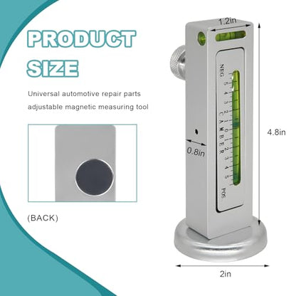 Adjustable Magnetic Gauge Tool, Wheel Camber Castor Strut Alignment Tool with Magnetic Base, Universal Alignment Gauge for Car Truck RV Tire Repair, Car Accessories