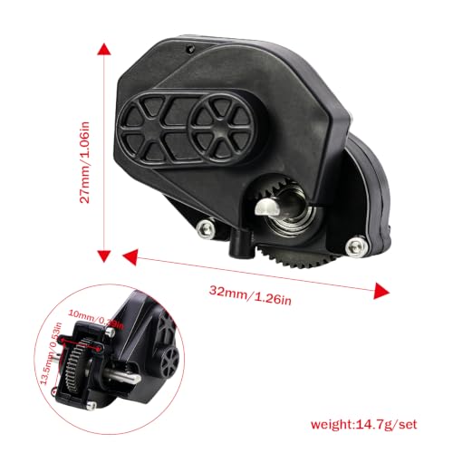 1/24 Plastic Complete Transmission Gearbox with Steel Gears for Axial SCX24 | Gear box for RC Crawler Axial SCX24 Deadbolt C10 JLU Gladiator Bronco Upgrade