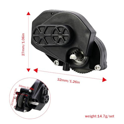 1/24 Plastic Complete Transmission Gearbox with Steel Gears for Axial SCX24 | Gear box for RC Crawler Axial SCX24 Deadbolt C10 JLU Gladiator Bronco Upgrade