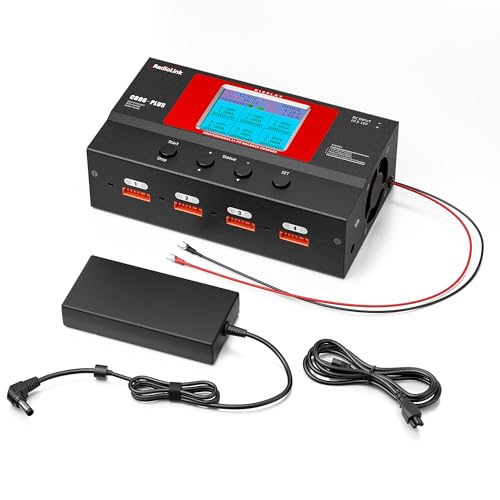 Radiolink CB86-PLUS RC Lipo Balance Smart Charger Discharger 8 Charging Ports 1S-6S 162W 6A with Power Supply Fast Charging, Battery Capacity Recovery Cycle Trickle for Li-Po/Li-Ion/Li-Fe/LiHV Battery