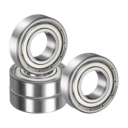 uxcell 4 Pack 6003 ZZ Deep Groove Ball Bearings, 17x35x10mm Chrome Steel Double Shield Bearing for Electric Motor, Home Appliances, Garden Machinery, (ABEC5) - size: 6003 ZZ