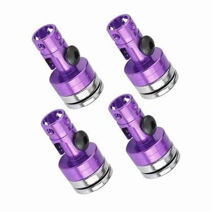 SUNGOOYUE Magnetic Body Post Holder, Aluminum Body Post Mount 4PCS for SCX10 1:10 RC Car, Easy Install, Smooth Metal Finish, Light 26.7g for RC Car Fans (Purple) - color: Purple