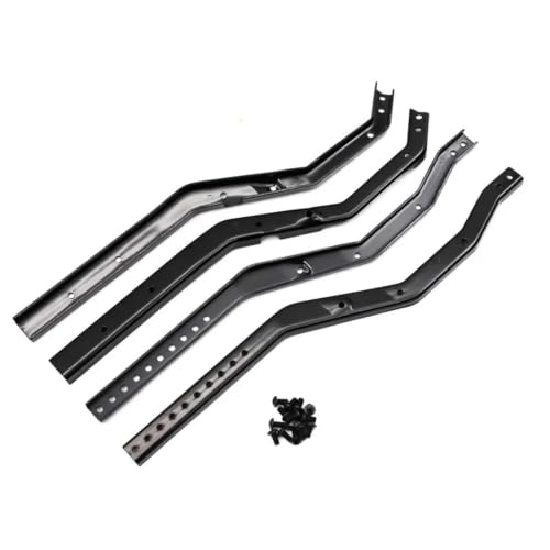 Wheelbase Adjustable Metal Chassis Frame Rail Set for Axial SCX10 III 1/10 RC Crawler Upgrade Parts(Black) - color: Black