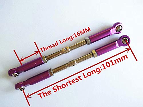 Harden Steel Adjustable Turnbuckles with Aluminum Ends - 2pcs Orange for RC HPI 1/8 Savage Flux X XL 4.6 5.9 HP 93535