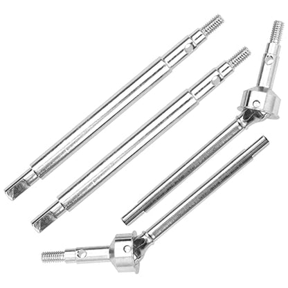 ShareGoo Steel Front Rear Axle Drive Shaft Axle Dogbone CVD Compatible with Traxxas 1/18 TRX4M RC Crawler Car Upgrade Parts (Silver) - color: Silver
