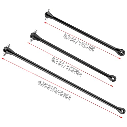 RC Drive Shaft Dogbone Upgrades Part for 1/5 KRATON 8S BLX Outcast 8S BLX,Centor Driveshaft Axles Dogbone Part,Black - color: Black - (3pcs Axles Dogbone)