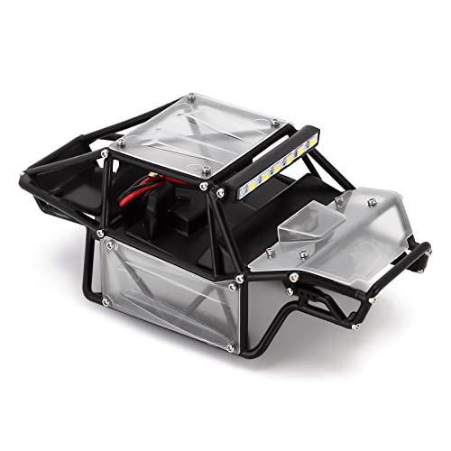 INJORA 34g Rock Buggy Body Shell Nylon Chassis Kit for SCX24 C10 JLU Bronco Base Camp 4Runner Axial 1/24 RC Crawler Car Upgrade Parts (Clear)