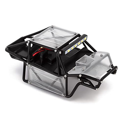 INJORA 34g Rock Buggy Body Shell Nylon Chassis Kit for SCX24 C10 JLU Bronco Base Camp 4Runner Axial 1/24 RC Crawler Car Upgrade Parts (Clear)
