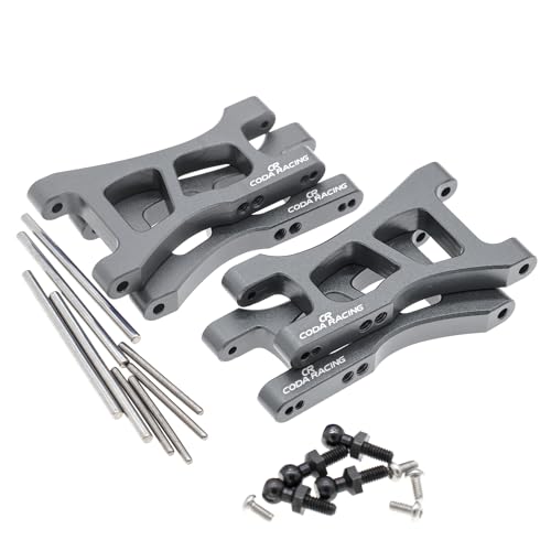 4-Pack Alloy Front&Rear Suspension Arms for Traxxas 1/18 LaTrax Teton Desert Prerunner SST -Replaces Part 7630 - color: Titanium