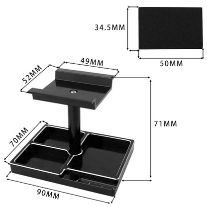 Metal Work Stand Repair Station Display Platform 360 Degree Rotation with Screws Holder for 1/18 1/24 RC Car TRX4M SCX24 AX24 FCX24