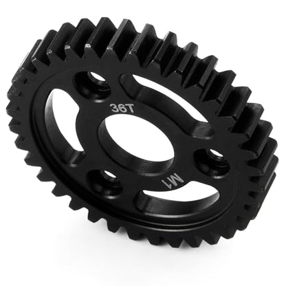 LSG 36T M1 Steel Spur Gear for Tra-xxas 1/8 RC Monster Truck Revo 2.5/3.3 Hardened 36 Tooth 1.0 Mod Main Gears RC Car Upgrade Part - size: 36T