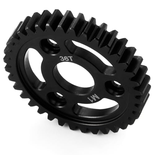 LSG 36T M1 Steel Spur Gear for Tra-xxas 1/8 RC Monster Truck Revo 2.5/3.3 Hardened 36 Tooth 1.0 Mod Main Gears RC Car Upgrade Part | Hardened 36T 38T 40T 1.0 Mod Main RC Car Upgrade Part - size: 36T