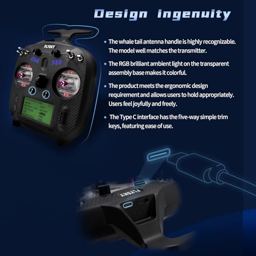 GoolRC Flysky FS-ST8 RC Transmitter 2.4GHz 10CH Remote Controller with FS-SR8 Receiver for RC Drone Airplane Helicopter Car Boat (Upgraded Version)
