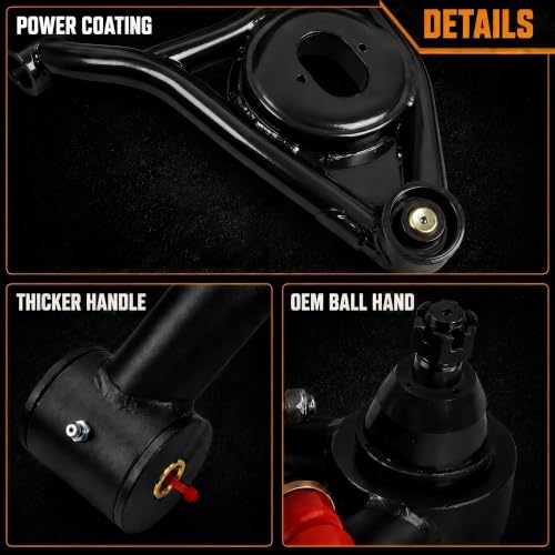 ‎Psrorkeu Front Upper & Lower Tubular Control Arm 4-Piece Kit, Compatible with 1968-1972 GM A-Body Chevelle, El Camino, Monte Carlo, GTO, Cutlass, Skylark, Heavy Duty DOM Steel Suspension Upgrade - size: 68-72 GM A-Body