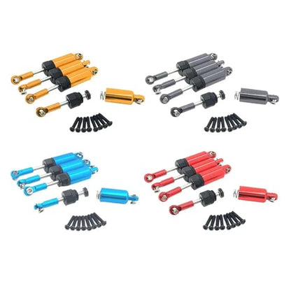 RC Crawlers Models For HSP 18301 18302 18311 18312 18321 18322 4WD 1/18 Metal Shock Absorber Oil Adjustable Set Car Truck Crawler 65mm Model RC(Red) - color: Red