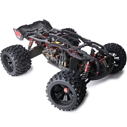 Pre-Glued Huge 17mm Hex 3.8“ RC Truck Wheels Tires 1/8 RC Monster Truck Tyres Fits 1/8 Summit ERveo 1/8 Arrma 6S Kraton Outcast Notorious 1/7 6S Big Rock Redcat HPI 1/8 Savage JLB Cheetah - style: Rock Tread