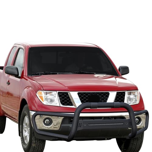 Black Horse - MODULAR BEACON FRONT RUNNER Bumper Guard With 20” LED Lights Textured Black Compatible with 2005-2021 Nissan Frontier-BFRN10