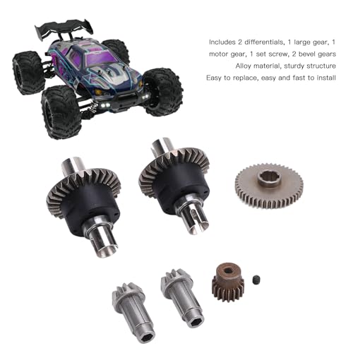 RC Differential Gear Set, Metal Diff Drive Gear Wheel Set for SCY 16101 16102 16103
